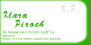 klara piroch business card